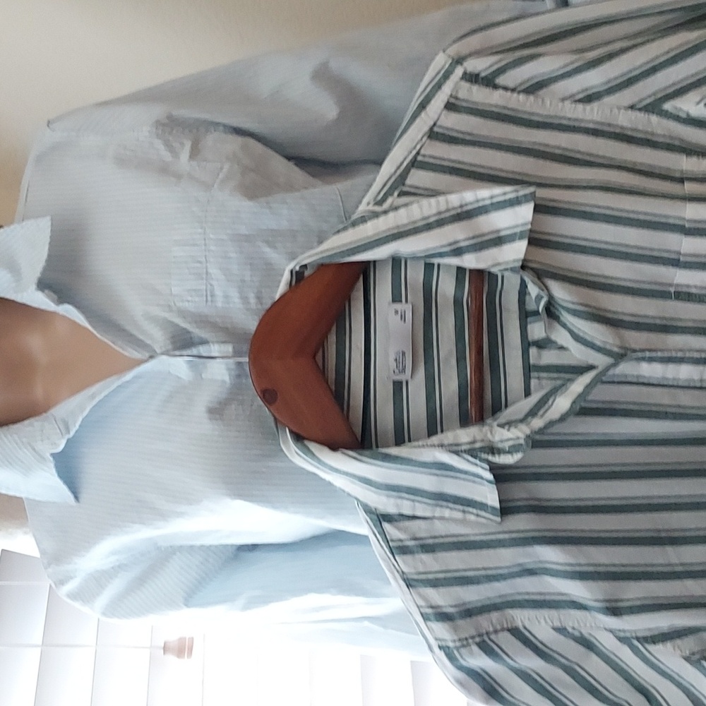 Two (2) 100% Cotton Button Down Shirts; Womens Size Medium